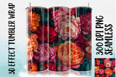 3D Peony Tumbler Wrap 1