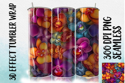 3D Orchid Tumbler Wrap 1