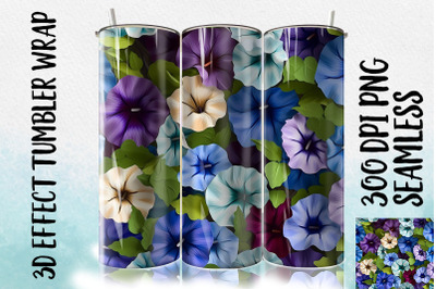 3D Morning glory Tumbler Wrap 1