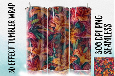 3D Lily Tumbler Wrap 1