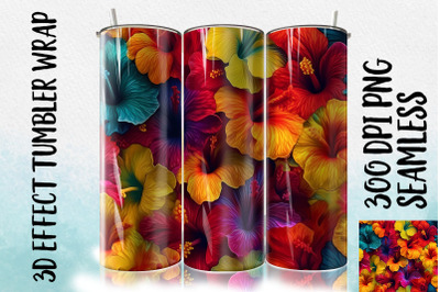 3D Hibiscus Tumbler Wrap 1