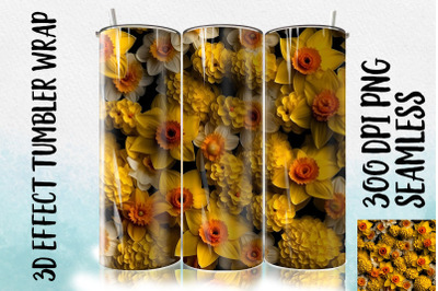 3D Daffodil Tumbler Wrap 1