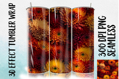 3D Chrysanthemum Tumbler Wrap 1