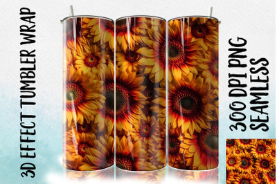 3D Sunflower Tumbler Wrap 2