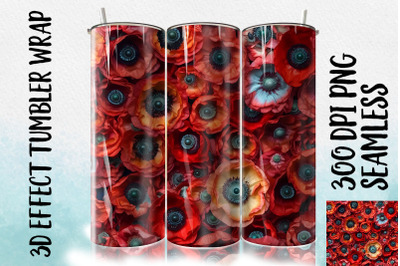 3D Poppy Tumbler Wrap 2