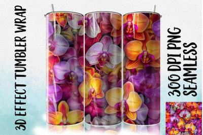 3D Orchid Tumbler Wrap 2