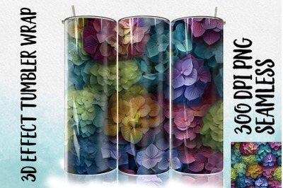 3D Hydrangea Tumbler Wrap 2