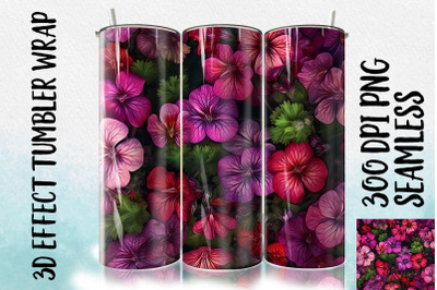 3D Geranium Tumbler Wrap 2