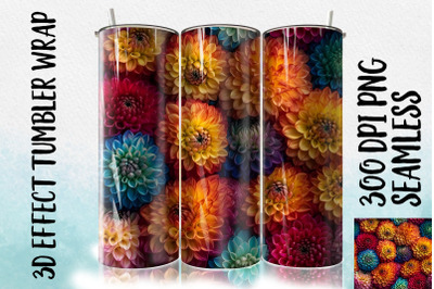 3D Dahlia Tumbler Wrap 2