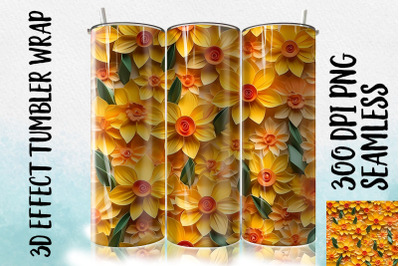 3D Daffodil Tumbler Wrap 2