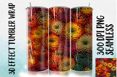 3D Chrysanthemum Tumbler Wrap 2