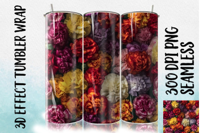 3D Carnation Tumbler Wrap 2