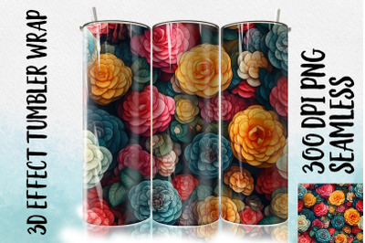 3D Camellia Tumbler Wrap 2