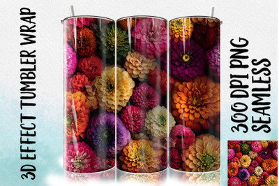 3D Zinnia Tumbler Wrap 3