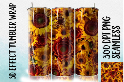 3D Sunflower Tumbler Wrap 3