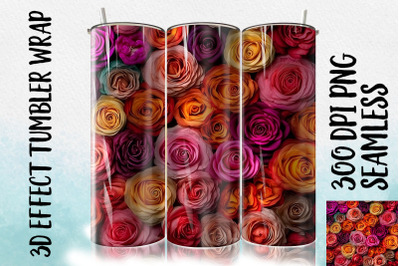 3D Rose Tumbler Wrap 3