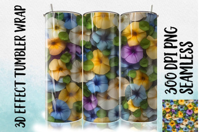 3D Morning glory Tumbler Wrap 3