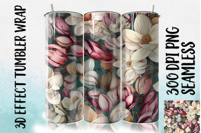 3D Magnolia Tumbler Wrap 3