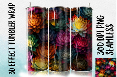 3D Lotus Tumbler Wrap 3