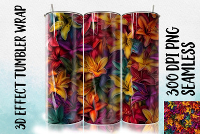 3D Lily Tumbler Wrap 3