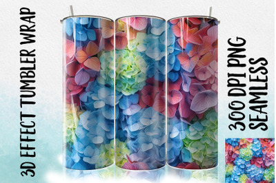 3D Hydrangea Tumbler Wrap 3