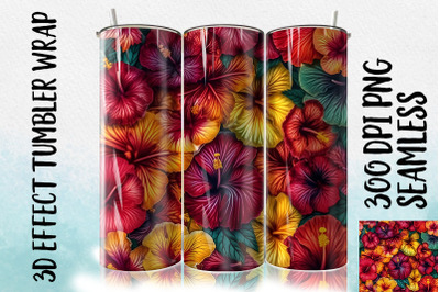 3D Hibiscus Tumbler Wrap 3