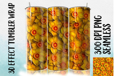 3D Daffodil Tumbler Wrap 3