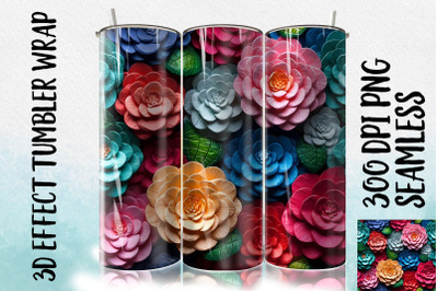 3D Camellia Tumbler Wrap 3