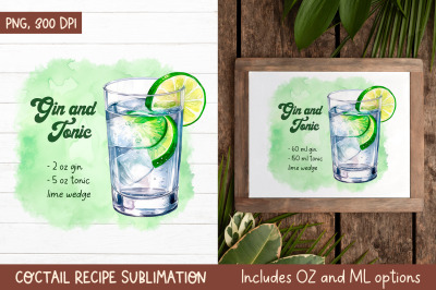 Gin And Tonic Cocktail Recipe | Kitchen Towel Sublimation