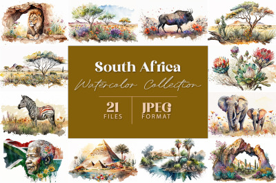 South Africa Watercolor Collection
