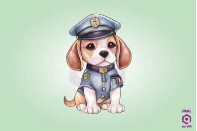 Police Beagle Dog Clipart