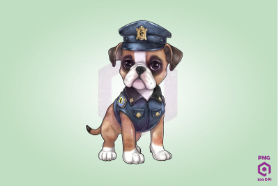 Police Boxer Dog Clipart
