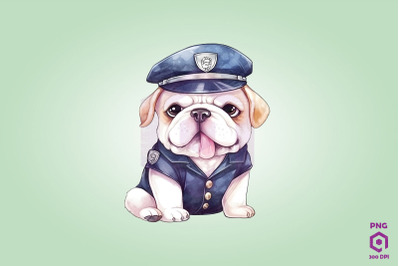 Police Bulldog Dog Clipart