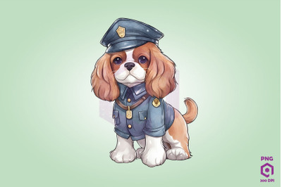 Police  Spaniel Dog Clipart