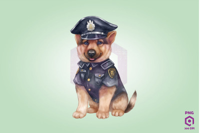 Police German Shepherd Dog Clipart