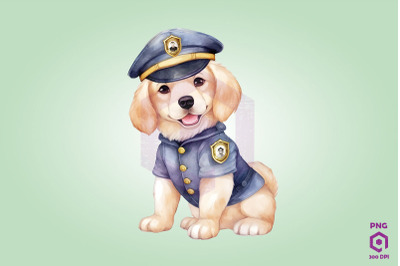 Police Golden Retriever Dog Clipart