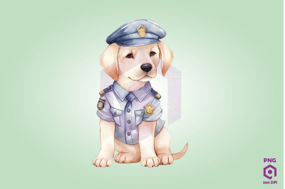 Police Labrador Retriever Dog Clipart