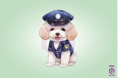 Police Poodle Dog Clipart