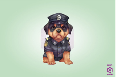 Police Rottweiler Dog Clipart