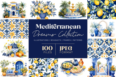 Mediterranean Dreams Watercolor Collection