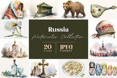 Russia Watercolor Collection