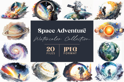 Space Adventure Watercolor Collection