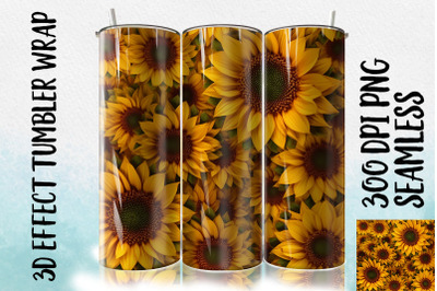 3D Sunflower Tumbler Wrap 2