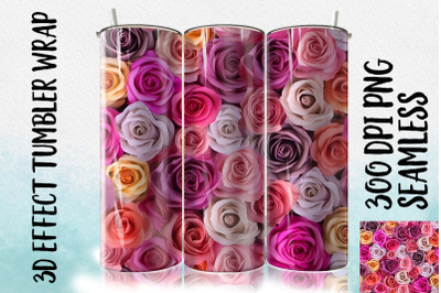 3D Rose Tumbler Wrap 3