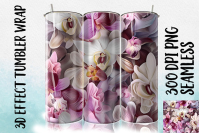 3D Orchid Tumbler Wrap 3