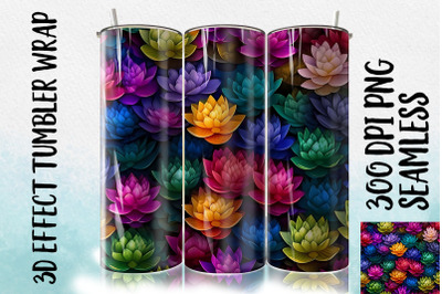 3D Lotus Tumbler Wrap 3