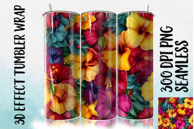 3D Hibiscus Tumbler Wrap 2