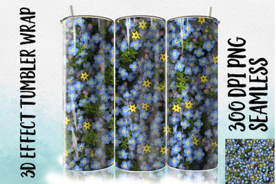 3D Forget-me-not Tumbler Wrap 3