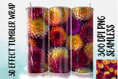 3D Dahlia Tumbler Wrap 2