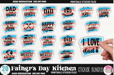 Father&#039;s Day KFather&#039;s Day Kitchen Sticker Bundleitchen Sticker Bundle